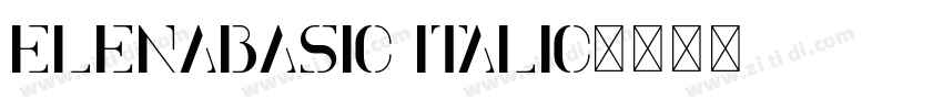 ElenaBasic Italic字体转换